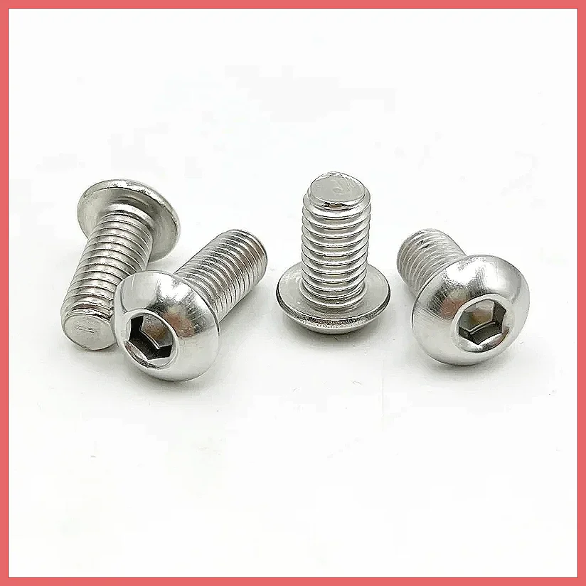 M2 M2.5 M3 M4 M5 M6 M8 M10 Hex Socket Button Head Screw Set, A2 304 Stainless Steel Allen Bolt Cap Head Assortment Kit
