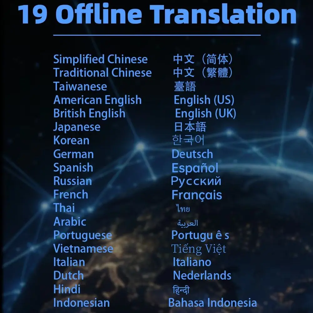 T22PRO 스마트 언어 번역기 19개 오프라인 번역 기능 5.5인치 HD 디스플레이 8코어 프로세서 1GB+16GB 여행 및 비즈니스용