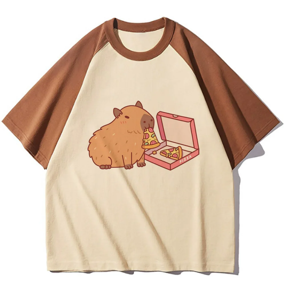 Capybara t-shirt kadın tasarımcı t shirt kadın harajuku komik giyim