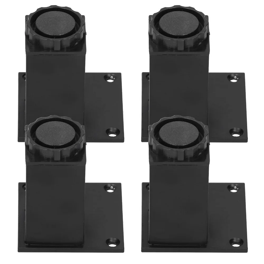 

Комплект из 4 современных черных мебельных ножек из алюминиевого сплава, регулируемые, прочные, 60 мм/80 мм, квадратные, для шкафов и диванов