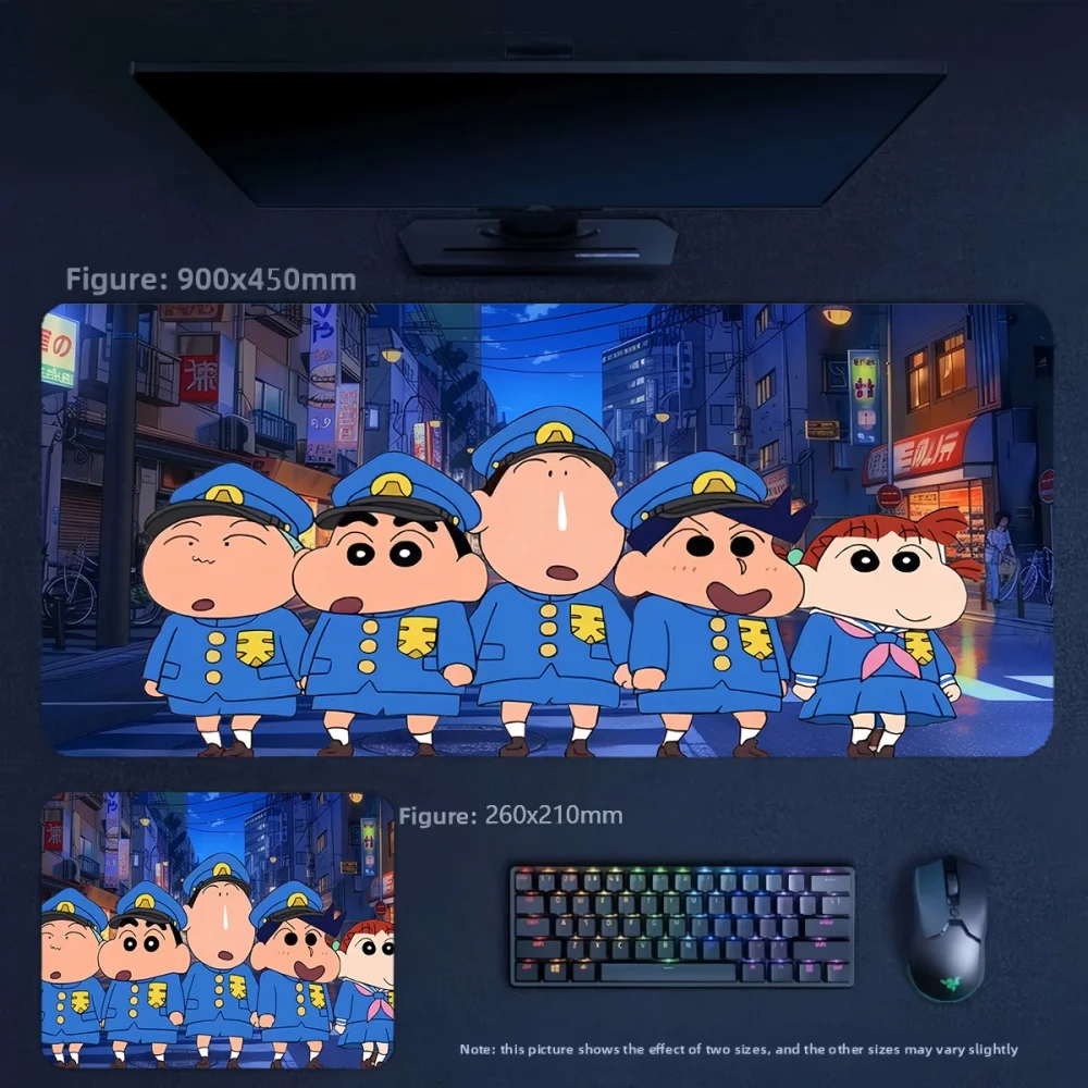 Animation Waterproof Stain Resistant Leather Mouse Pad Crayon Shin-chan and His Friends Children's Bedroom Decorative Table Mat