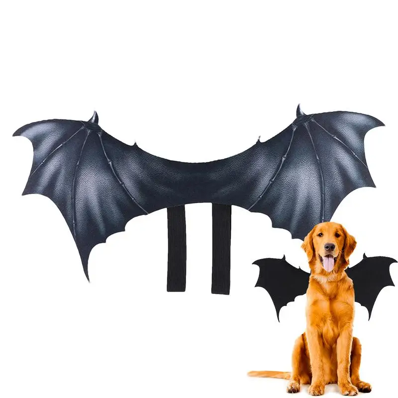 

Halloween Cute Pet Clothes Black Bat Wings Harness Costume Cosplay Cat Dog Halloween Party Cat Costumes Bat Wings Pet Supplies