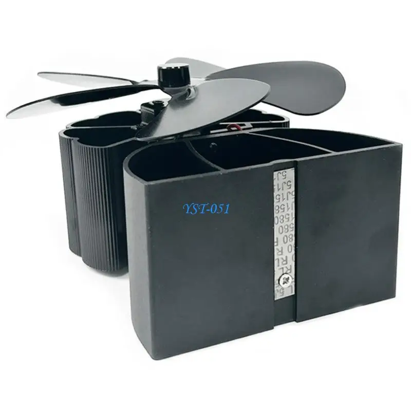 

E15A Heat Powered Stove Fan With Temperature Gauge For Efficient Air Circulation
