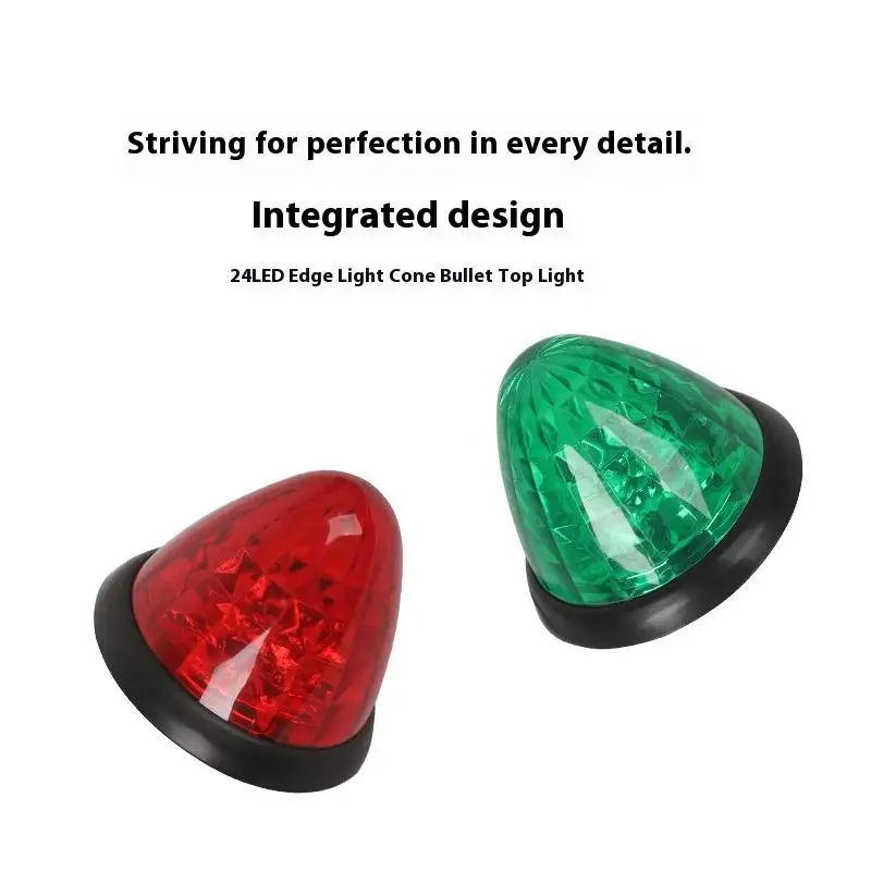 1Pc Warning Indicator Light For Truck Trailer Caravan Bus 24V Car Led Side Marker Light Taillight Big Watermelon Clearance Lamp