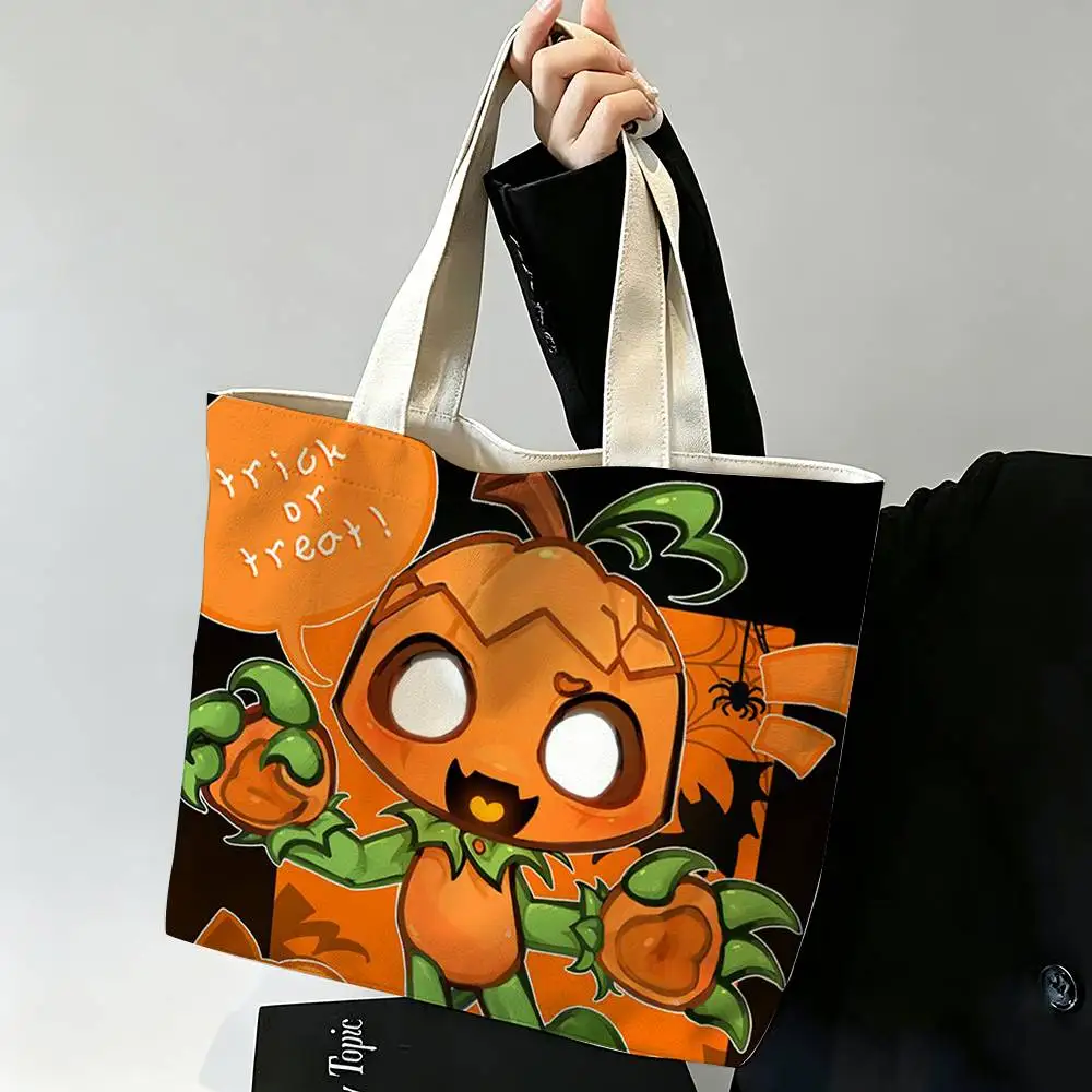 Pumpkin Monster Dandys World G-Gourdy Printed Canvas Tote Bag Shoulder Bag Commuter Mommy Shopping Bag