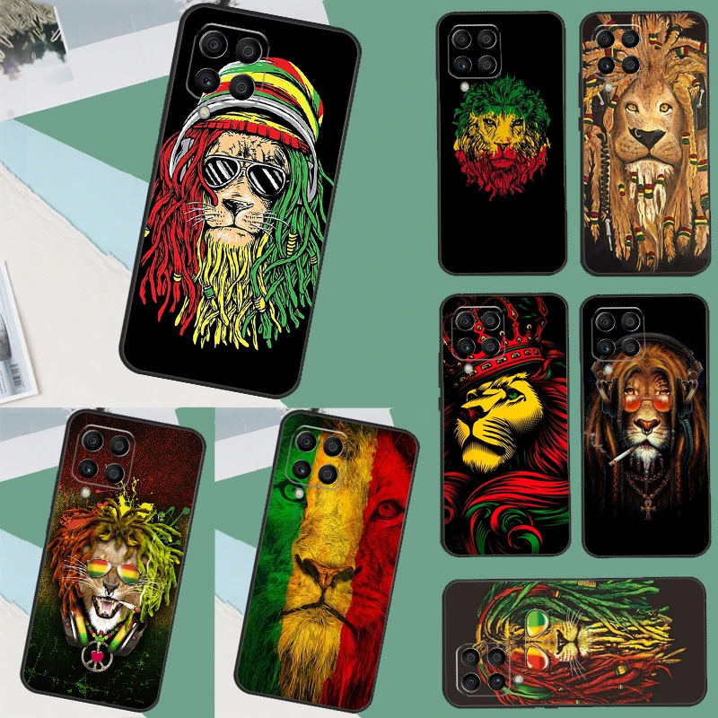 Rasta Lion Reggae Bob Marleys Cover For Samsung Galaxy M12 M32 M52 M20 M31S M51 M21 M13 M23 M33 M53 M14 M34 M54 Back Case