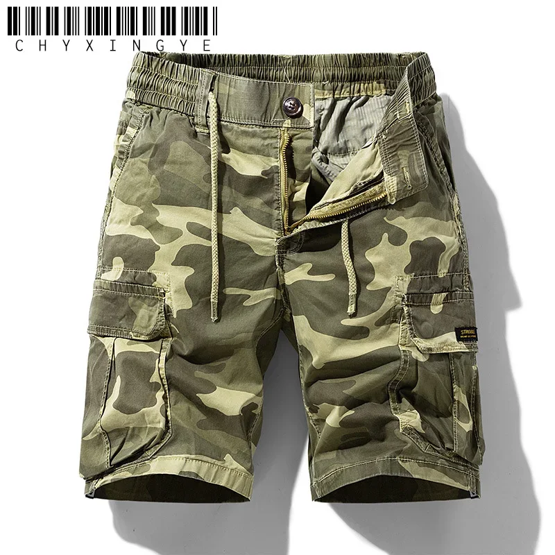 Mehrfarbige Outdoor große Größe lose mehrfarbige Tarnhose lässige Strands horts Cargo Shorts Sommer Streetwear Männer Capri hose