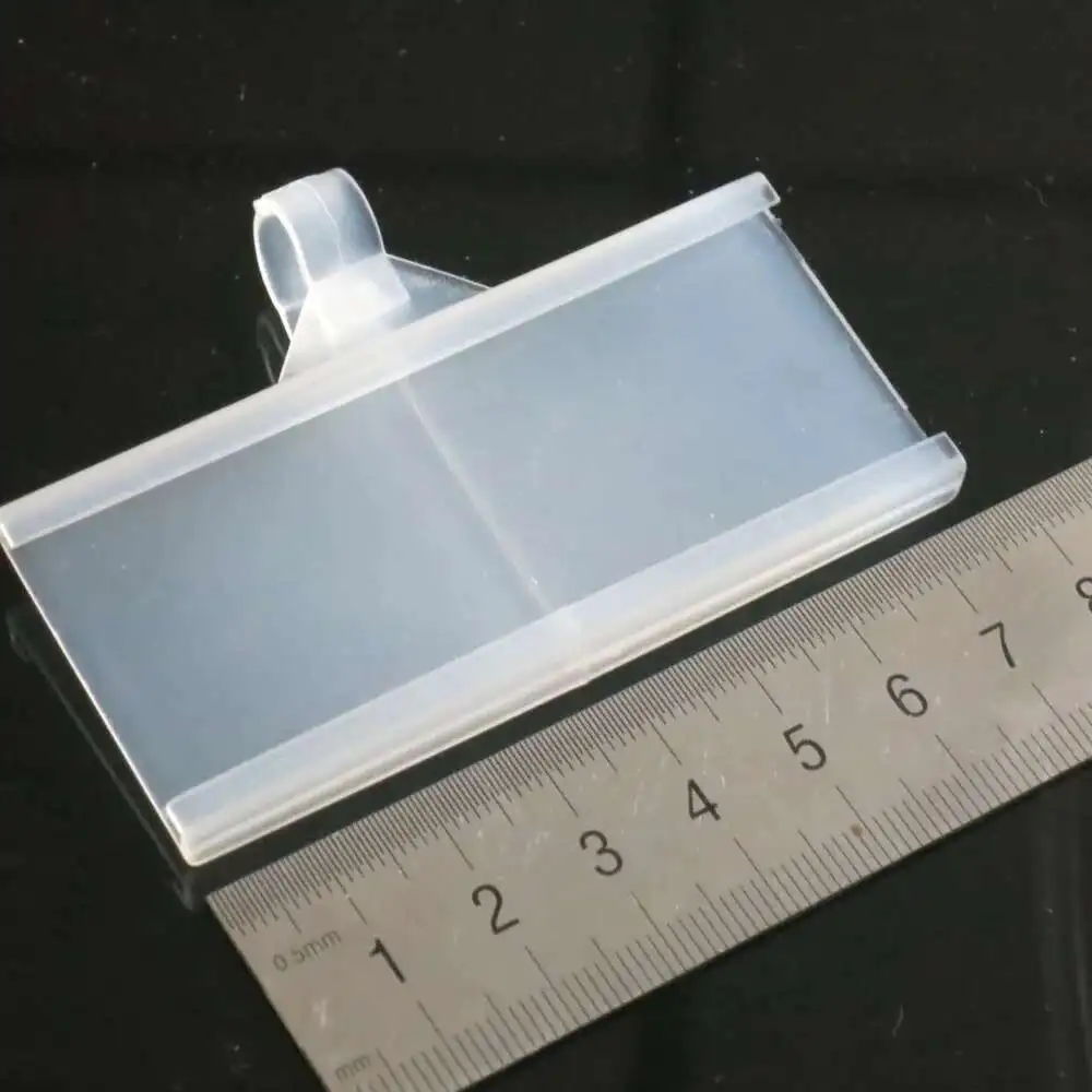 50pcs 75mm Professional Display Retail Price Tag Ticket Hanger Clips Snap on Pantry Sign Label Holder