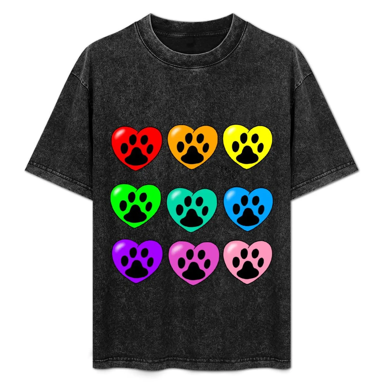 

Rainbow paw print hearts T-Shirt Lightweight Running Sports T-Shirt