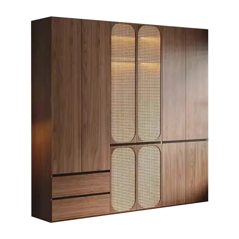 

Large-capacity rattan weaving storage against the wall