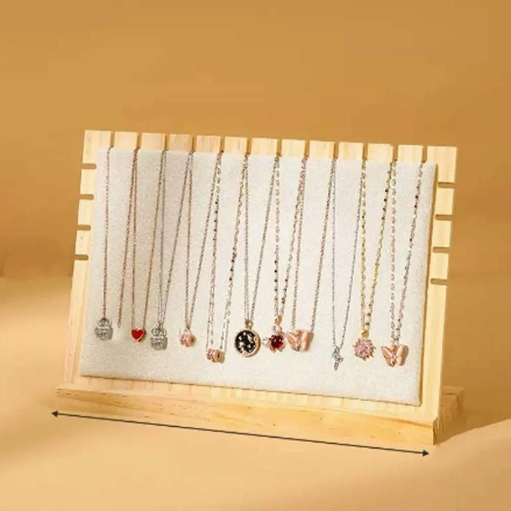 

Solid Wooden Jewelry Display Frame Necklace Holder Support Stand Pendant Necklace Bracelet Exquisite Design Storage Tray