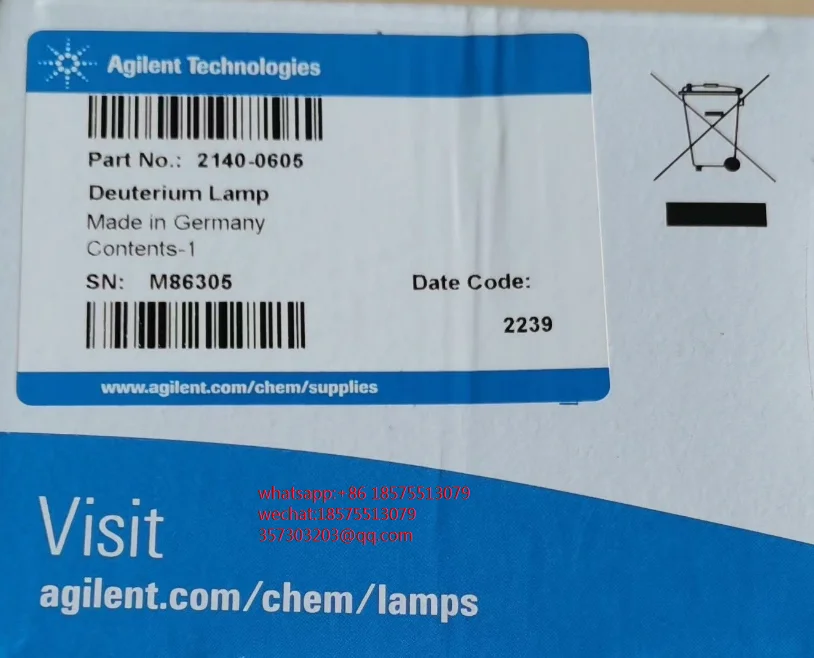 

FOR Agilent 2140-0605 Deuterium Lamp 8453 Ultraviolet-visible Spectrophotometer. Also Applies To 8454 Original, Sealed. 1 PIECE