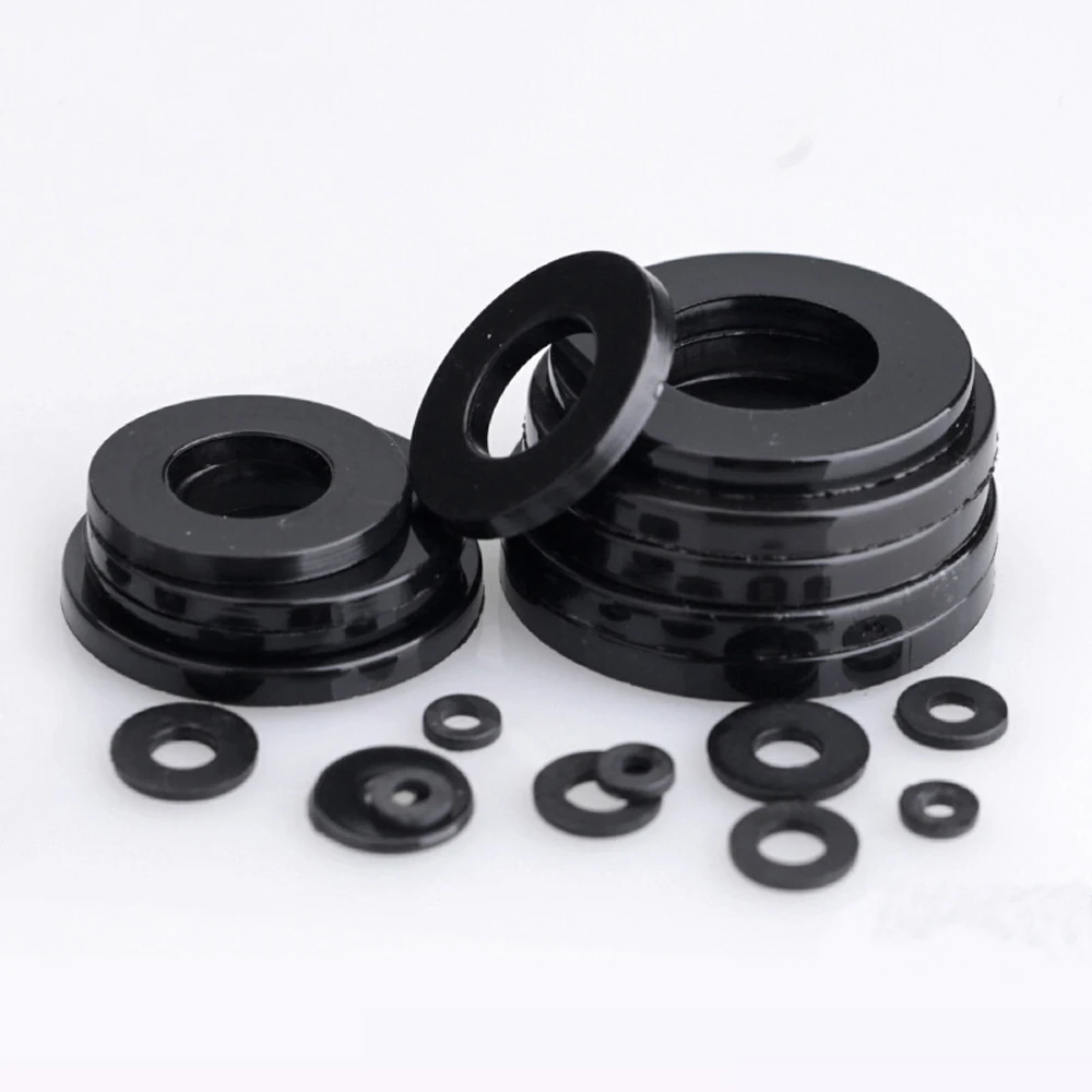 M2M3M4M5M6-M24 Black Nylon enlarged and thickened Plastic Insulated Wear-resistant Hard Flat Round Gasket Seal Gasket Washer