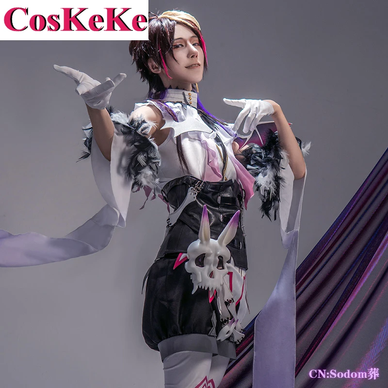 CosKeKe [Customized] Shu Yamino Cosplay Costume Anime VTuber NIJISANJI Handsome Fashion Combat Uniform Unisex Role Play Clothing