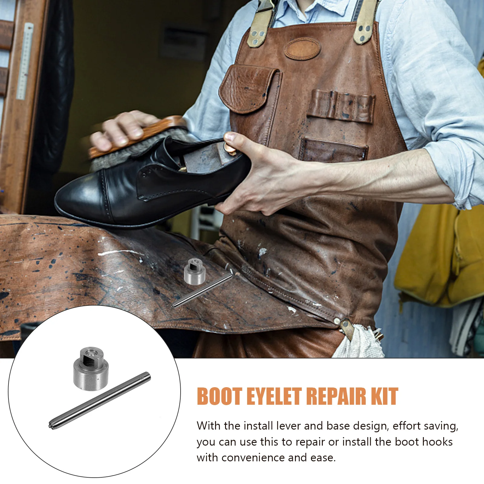 

1 set 1 Set Shoe Buckle Decorative Accessories Durable Steel Boot Lace Hooks Tool Lightweight Portable For Hiking Boots Repair