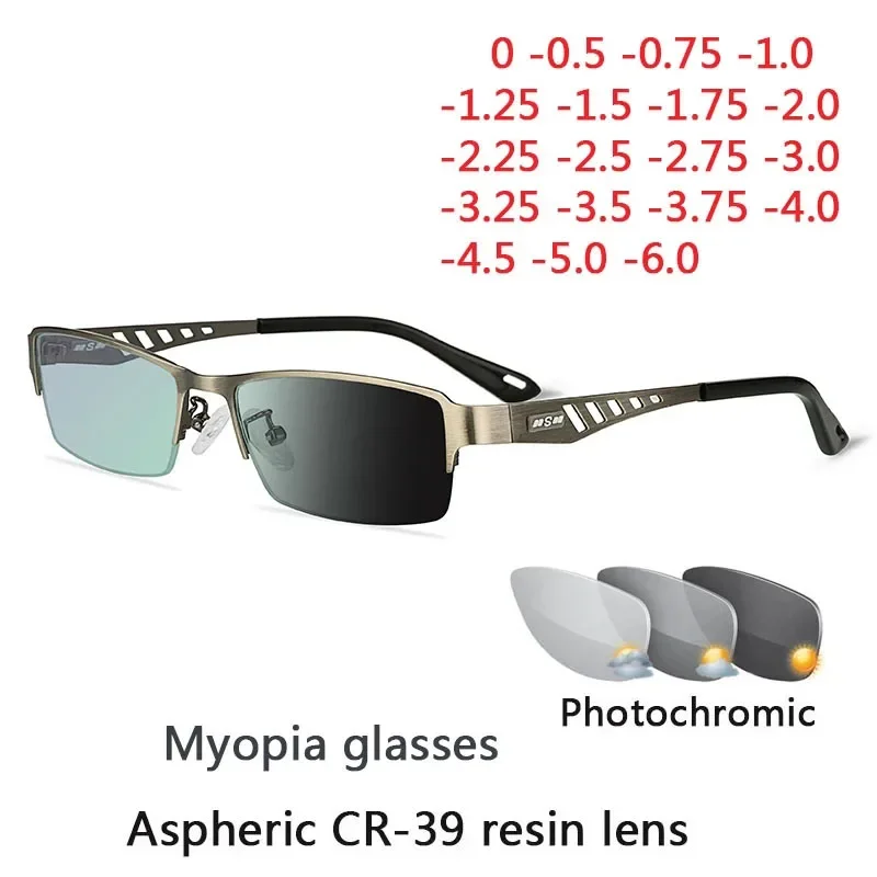 

Photochromic Eye Glasses Men Women Myopia Eyeglasses Finished Glasses Students Short Sight Eyewear 0 -0.5 -1 -1.25 -1.5 -1.75 -6