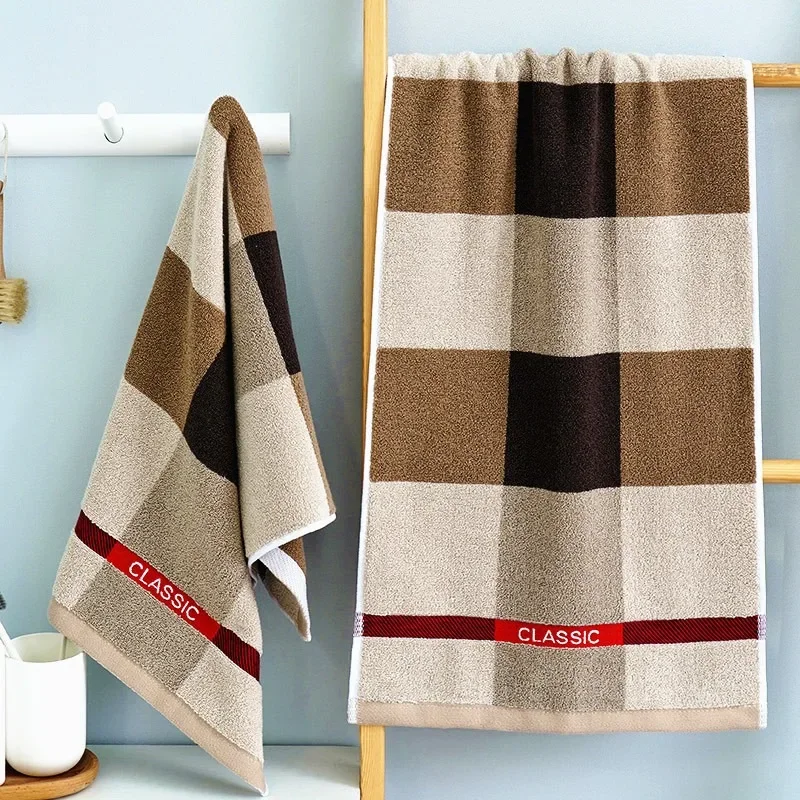 Large Size Cotton Towels for Household Use Soft Absorbent and Lint Resistant Hotel Bathing Adult Men and Women All Cotton Towels