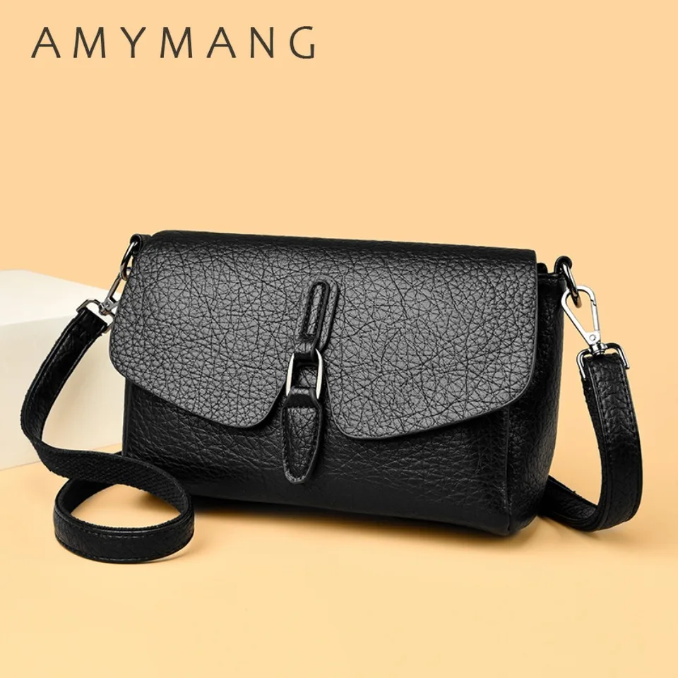 

Luxury 3 Layer Shoulder Crossbody Bags for Women Designer Ladies Purses and HandBags High Quality Soft Pu Leather Messenger Bag