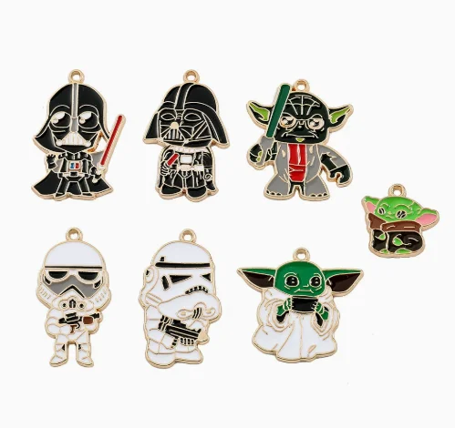 10 pcs  Cartoon  Enamel  Charms Pendants for Jewelry Making Necklaces Earrings Braceltes DIY