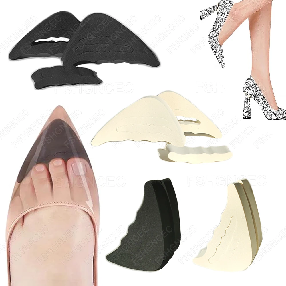 

Women's High Heel Forefoot Insert Toe Plug Half Insoles Cushion Pad Pain Relief Protector for Big Shoes Toe Front Filler Adjustm