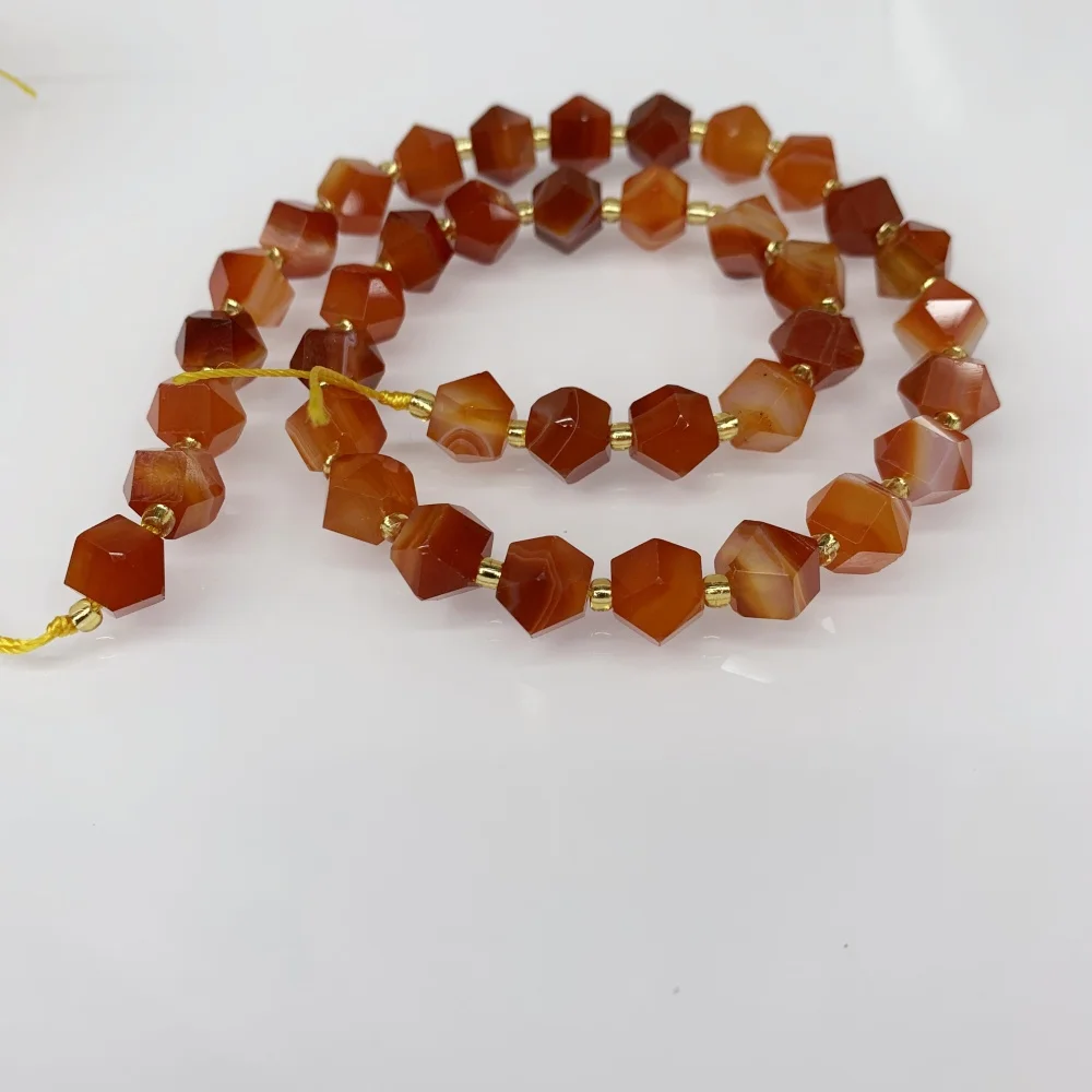 

Natural Gemstone tiger eye 8x10mm agate cutting surface Spacer Beads For Jewelry Making DIY Women Bracelet Necklace Charms 15‘’