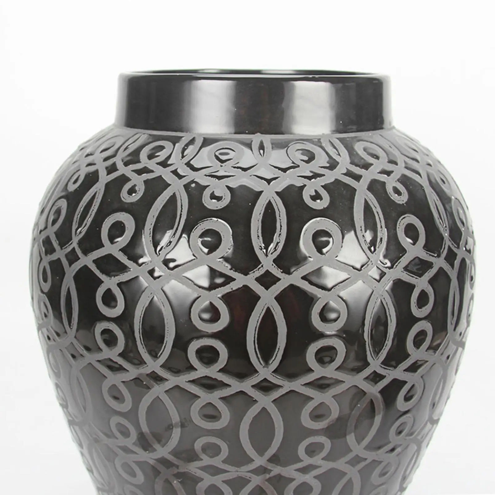 

Ginger Jar Vase Decor, Ceramic Decorative Jars for Home, Office, Table, Living Room, Bookshelf, Mantle Fireplace, Centerpieces