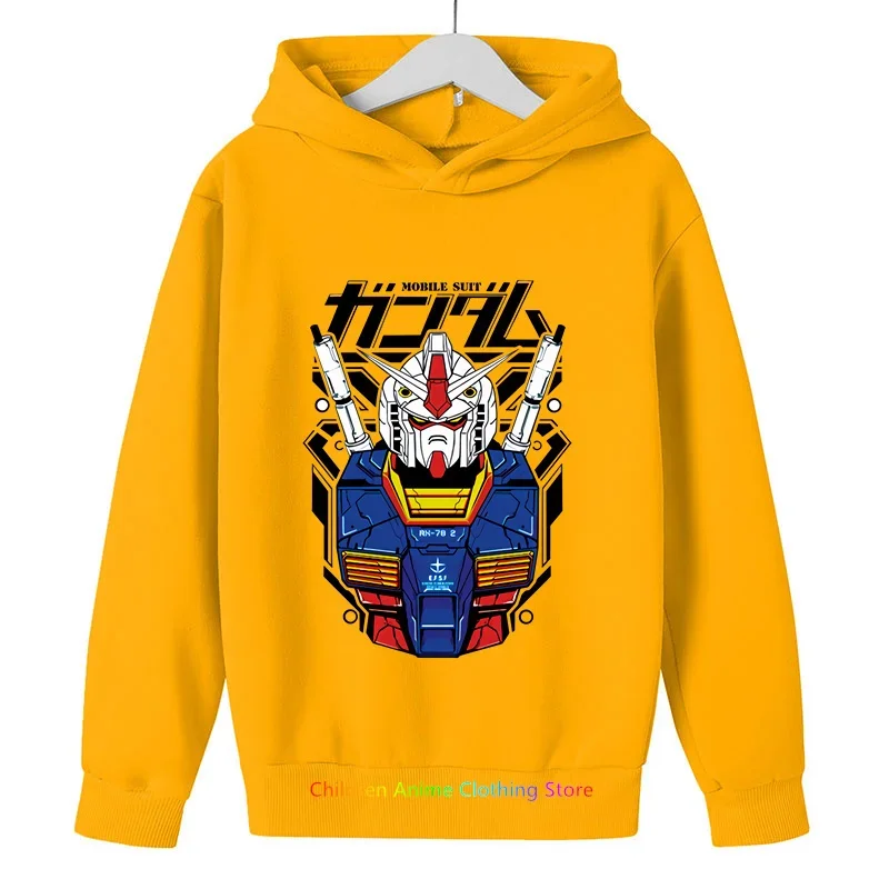 

Cartoon Anime Graphic Gundam Hoodies Boys Girls Print Hoodies 3-13 Years Children Clothes Long Sleeve Sweatshirt Dropshipping