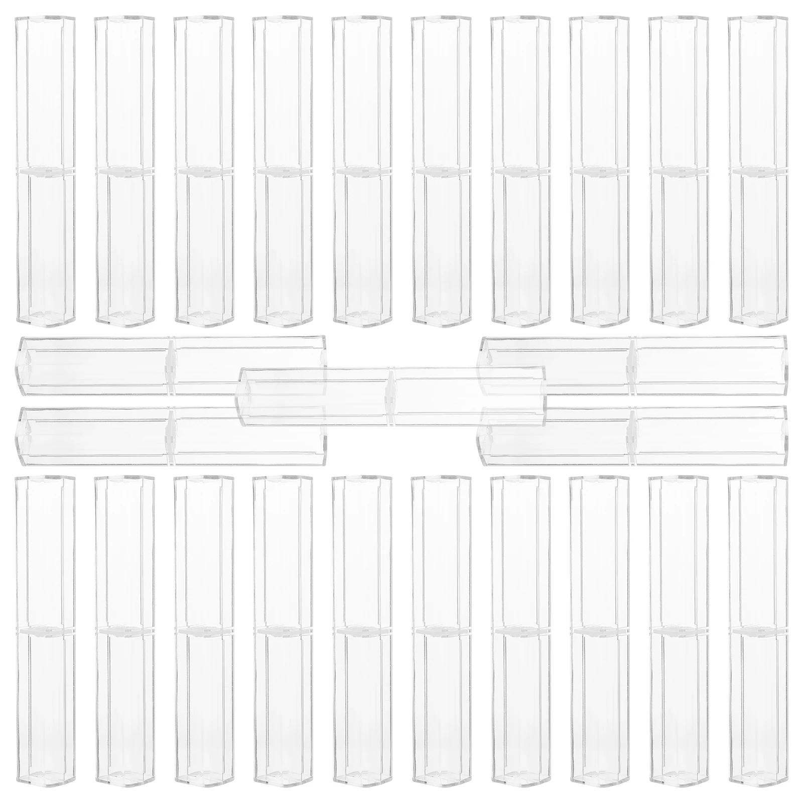 

25 Pcs Pen Box Plastic Durable Multi Functional Clear Container For Pens Pencils School Supplies Gift Ideas Storage Case