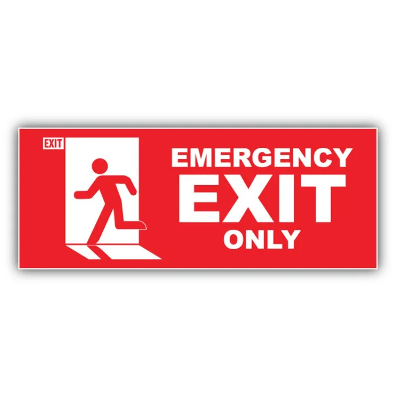 15cm Self Adhesive PVC KK Car Emergency Exit Sign Glue Sticker Bumper Embellishment Decoration Sticker