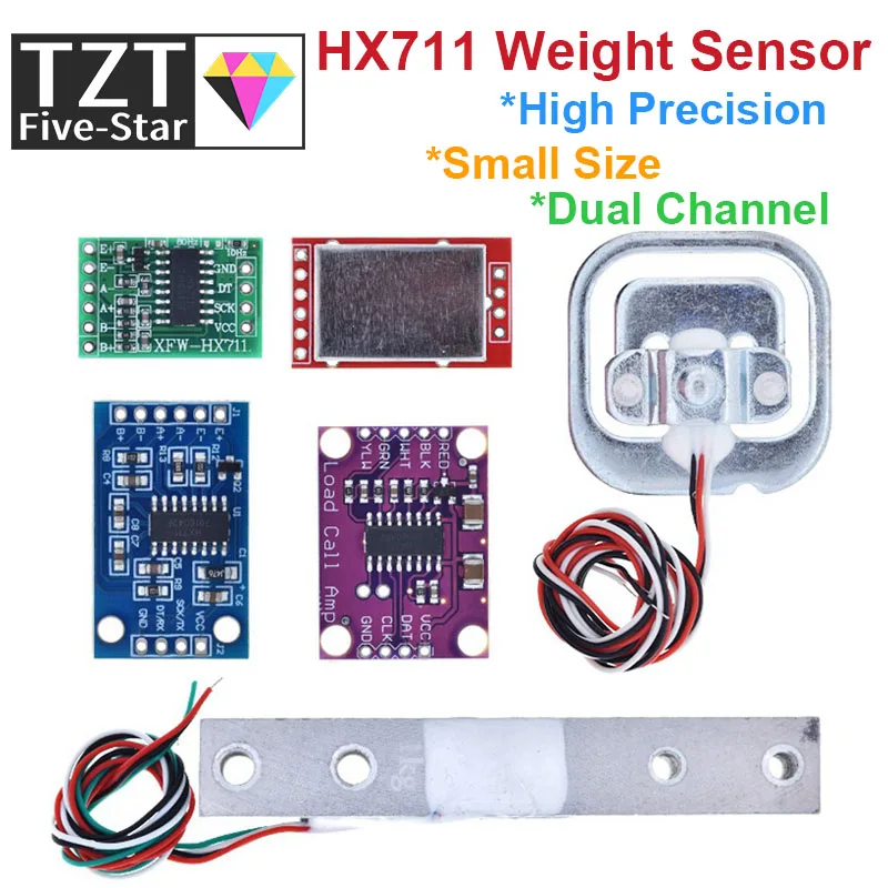 Load Cell 1KG 5KG 10KG 20KG HX711 AD Module Weight Sensor Electronic Scale Aluminum Alloy Weighing Pressure Sensor For Arduino