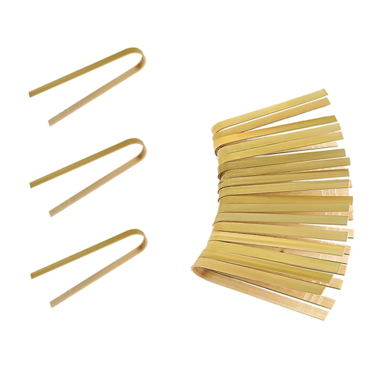 天然木の調理用トング,ミニ竹トング,調理用トーストトング,新品,20個