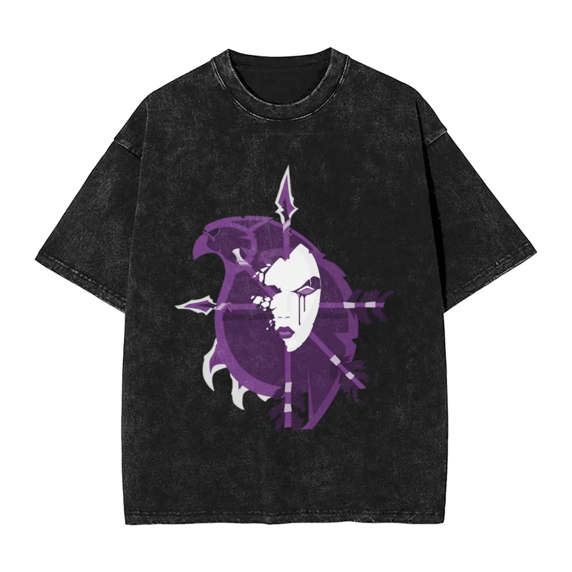 Minimalist Undercity Crest  Unique Stylish A Washed T Shirt Men's Women's Oversized Cotton Tees Tops