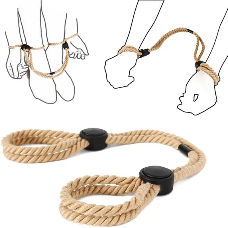 BDSM Sex Restraints Adjustable Bondage Rope Sex Handcuff Adult Restraint Rope Sexy Handcuffs Leg Straps Slave Bondage CouplePlay