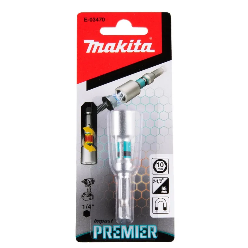 Makita E-03464 E-03470 Torsion Mag nutsetter Impact Premier Hex 8/10 x 65 mm 1/4\