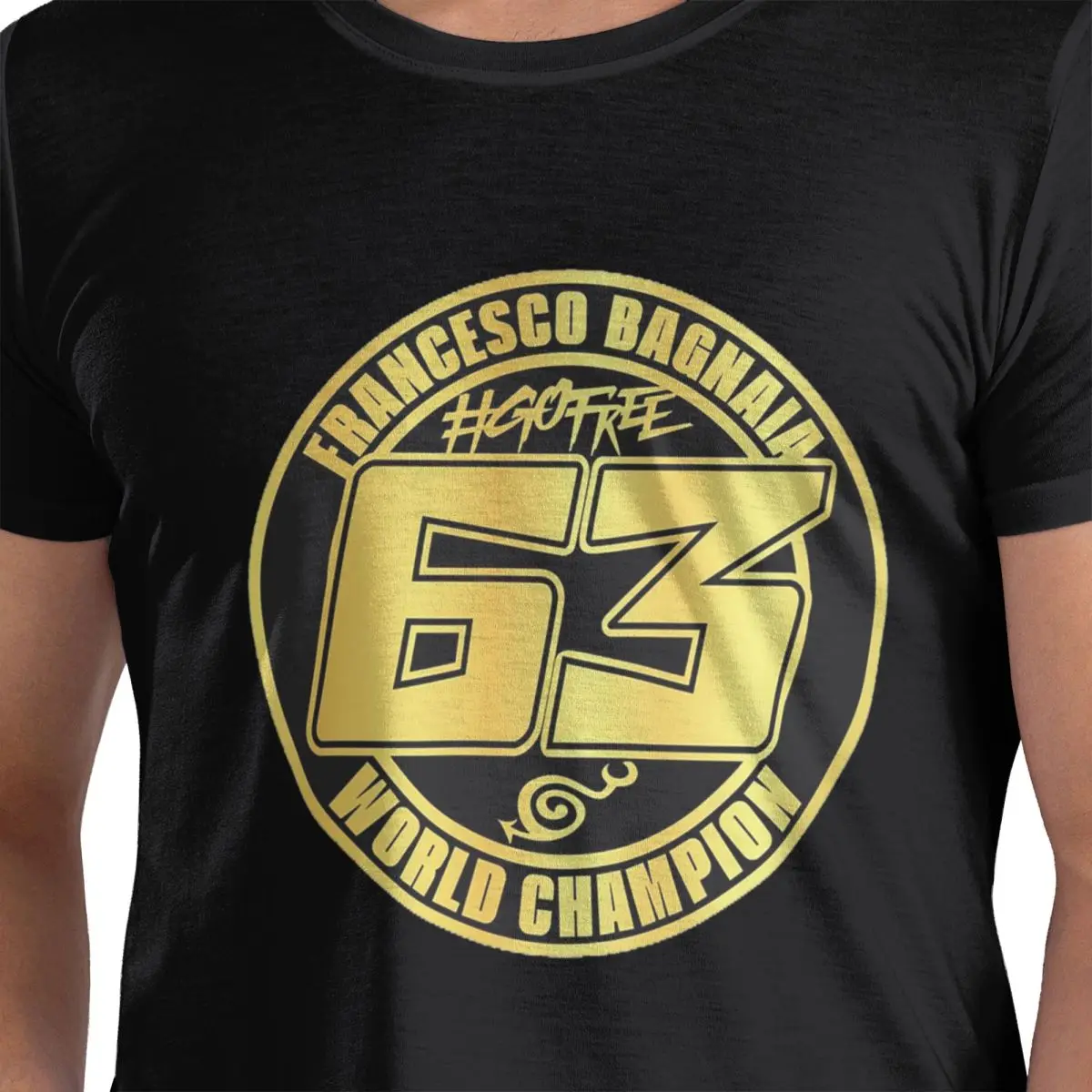 

Pecco Bagnaia 63 100% Cotton T-Shirt Men'sOversized T Shirts Men Round Neck Short Sleeve S-6XL