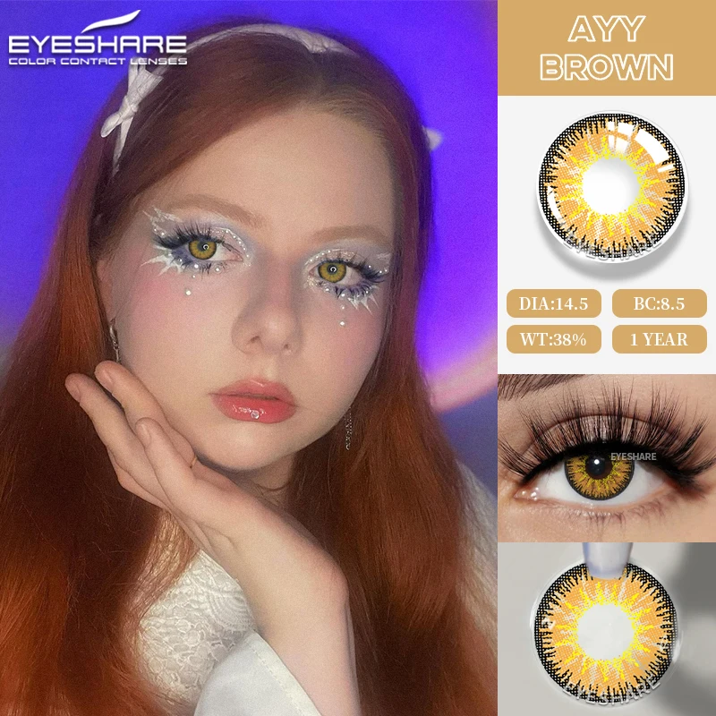 EYESHARE  1Pair Color Contact Lenses For Eyes AYY Anime Cosplay Colored Lenses Blue Halloween Lenses Contact Lens Beauty Makeup