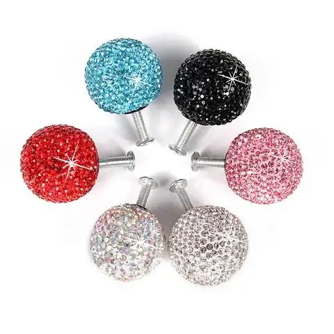 

30mm Diameter Crystal Diamond Head Wardrobe Wine Cabinet Handles Pulls Cupboard Drawer Knobs Cabinet Drawer Knobs