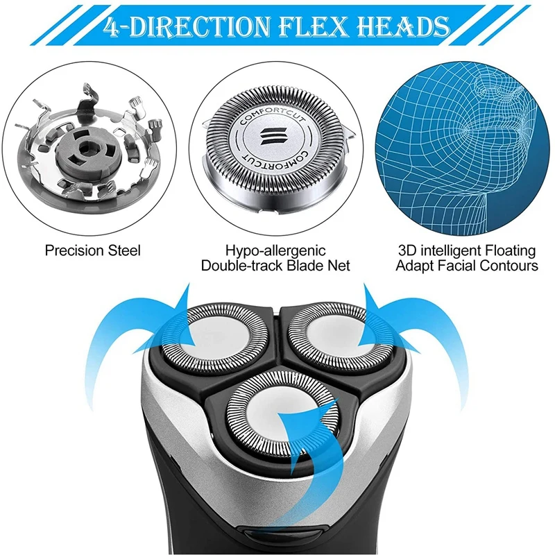 Cabezales de repuesto para Afeitadora eléctrica Philips, cabezal de cuchilla SH30/50/52, serie 1000, 2000, 3000, 5000, 3 unidades