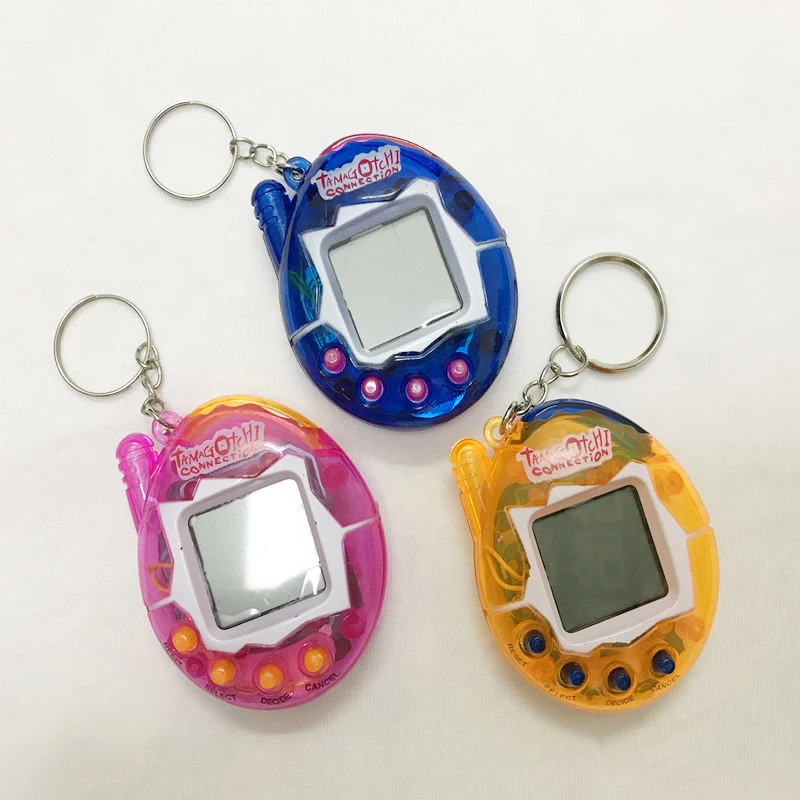 Creative Transparent Electronic Pets Tamagotchi Nostalgic 168 Pets In One Virtual Cyber Digital Nostalgic Toy Pixel Fun Play Toy