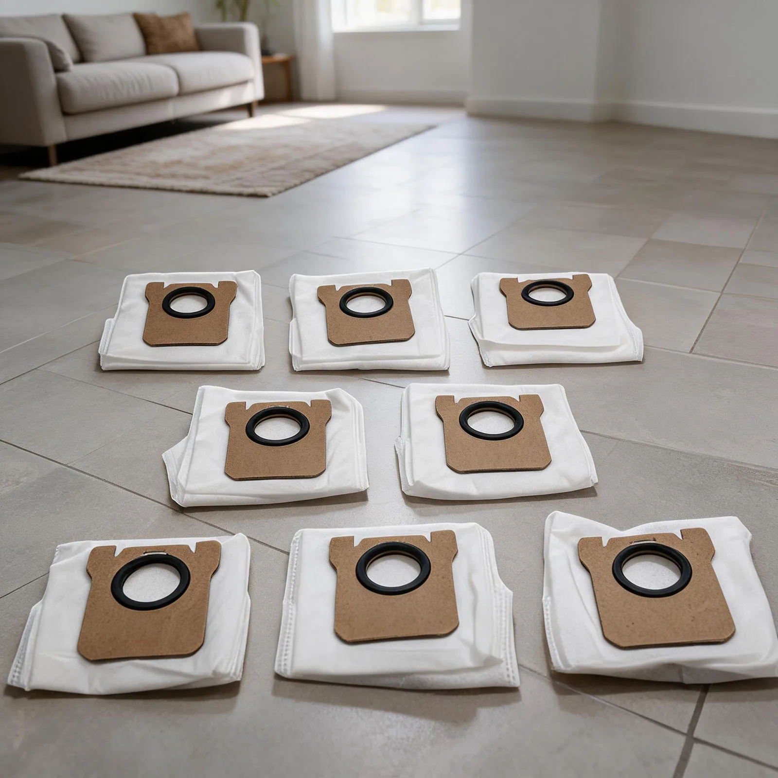 8 Pack Dust Bags for Xiaomi Robot Vacuum Cleaner H40 OV51 Supporting Extended Use Between Emptying Cycles Up to 40 Days