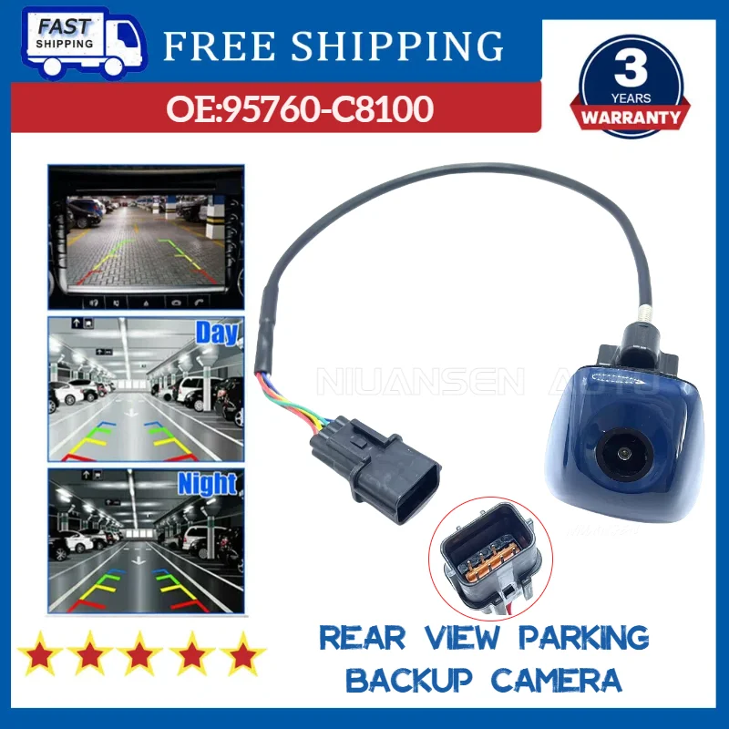 95760-C8001 For Hyundai I20 New Rear View Reverse Back Up Parking Camera Replace 95760-C8001-X3U 95760C8001 blue