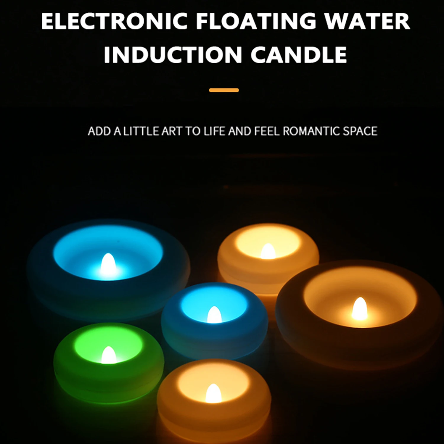 Waterproof Flameless Tea Light Candle Tealight Float Electric Candle Wedding Valentine Decoration Smokeless Candles Light
