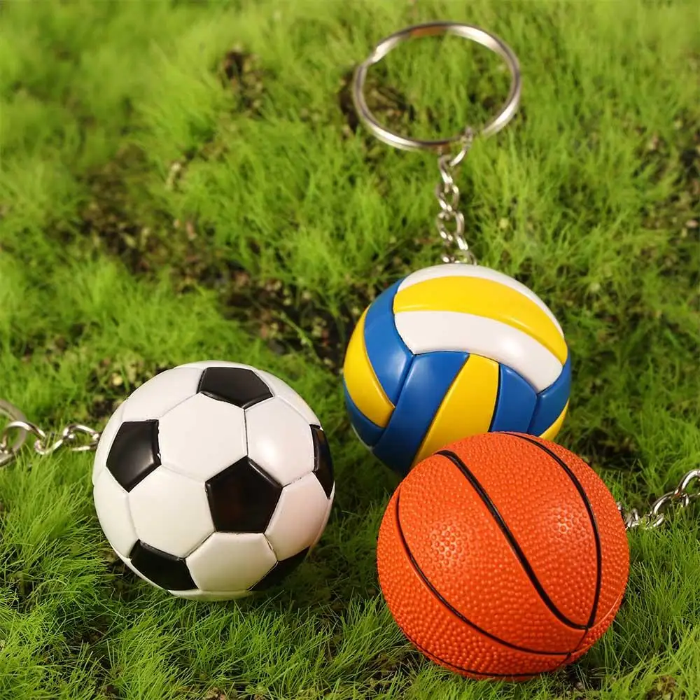 Car Accessories Special Fun Keychains Car Pendant Soccer Key Ring Bag Pendant Key Holder Ball KeyChain