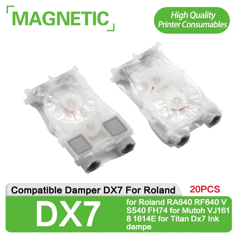 NEW White Solvent Ink Damper DX7 Printhead  for Roland RA640 RF640 VS540 FH74 for Mutoh VJ1618 1614E for Titan Dx7 Ink dampe