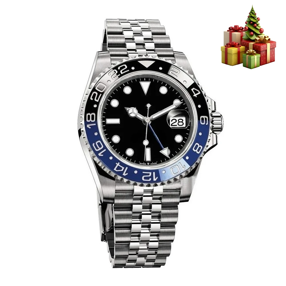 * # -*2025 ساعات الزوجين الفاخرة أفضل هدية العيد ساعة الغوص الأوتوماتيكية 50 متر مقاوم للماء الفولاذ المقاوم للصدأ الياقوت الكريستال الرياضة #1