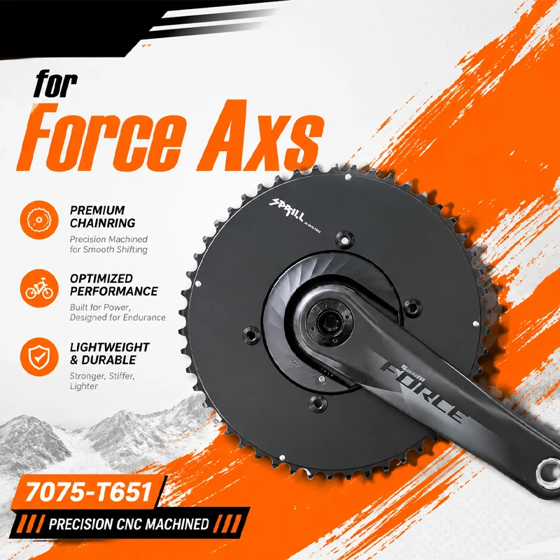 For Sram Force Axs Chainring 107bcd 12 Speed Double Chain Ring 46 33 48 35 52 39 2x Crown Power Meter Road Bike