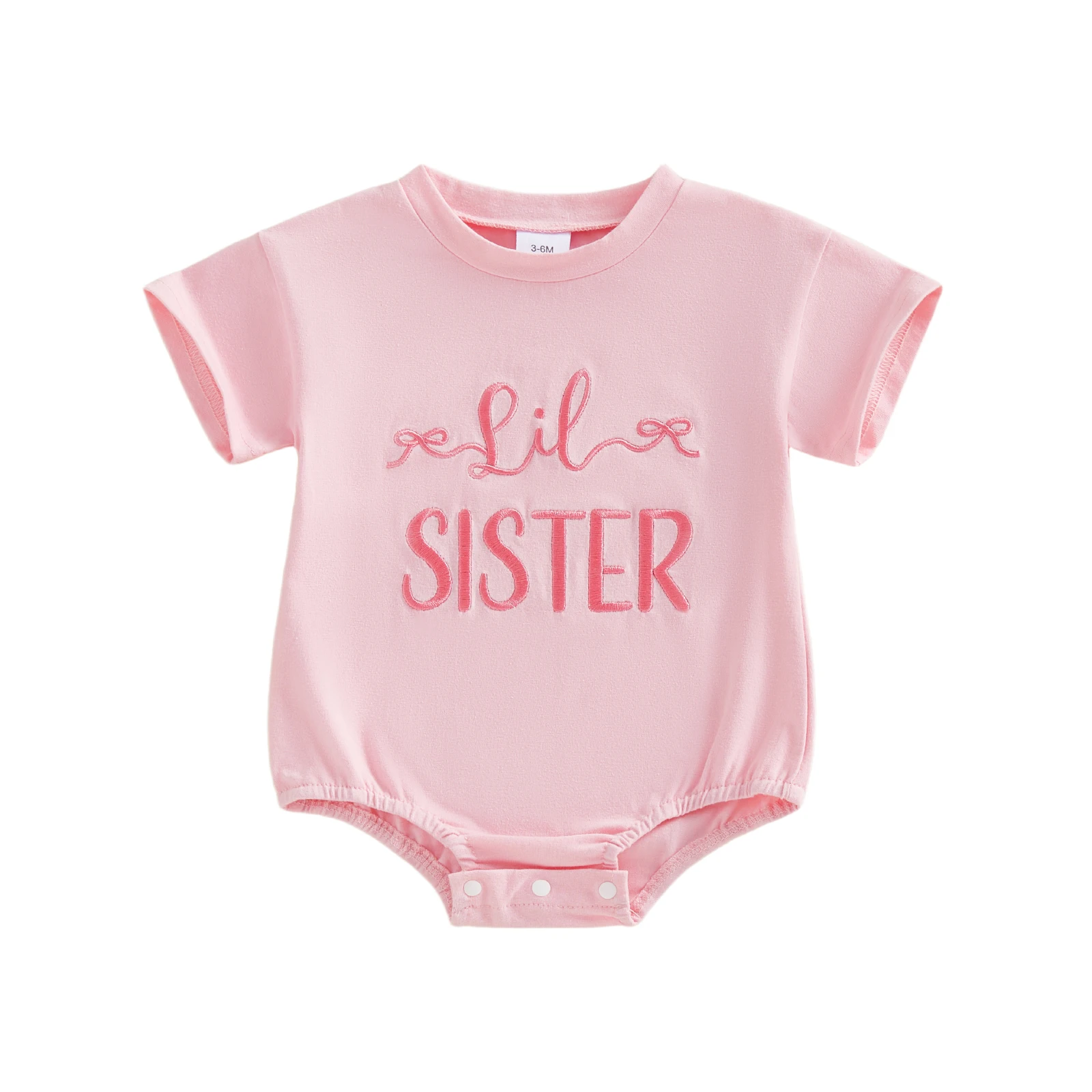 

Хлопковый комбинезон с короткими рукавами для маленьких девочек и вышитыми буквами, боди с круглым вырезом и пузырьками для новорожденных