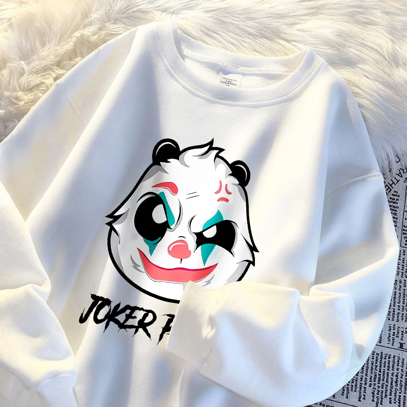 

Mask Panda Print Wo Camisa Hip Hop Autumn Fleece Sudaderas Cartoons Oversize Sudadera Harajuku Fleece Tops Unisex