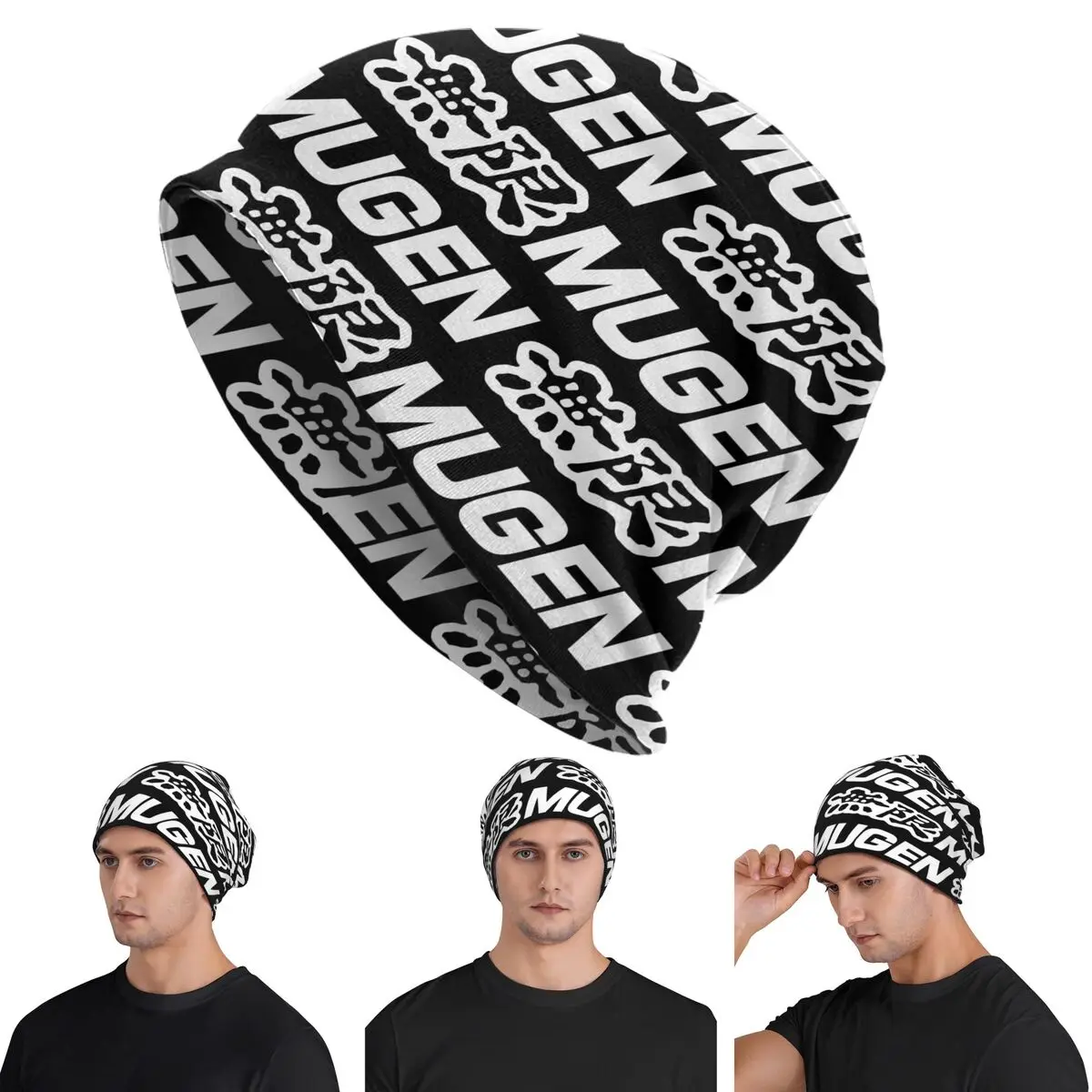 Mugen Power Warm Knitted Cap Fashion Bonnet Hat Autumn Winter Outdoor Beanies Hats for Men Women Adult