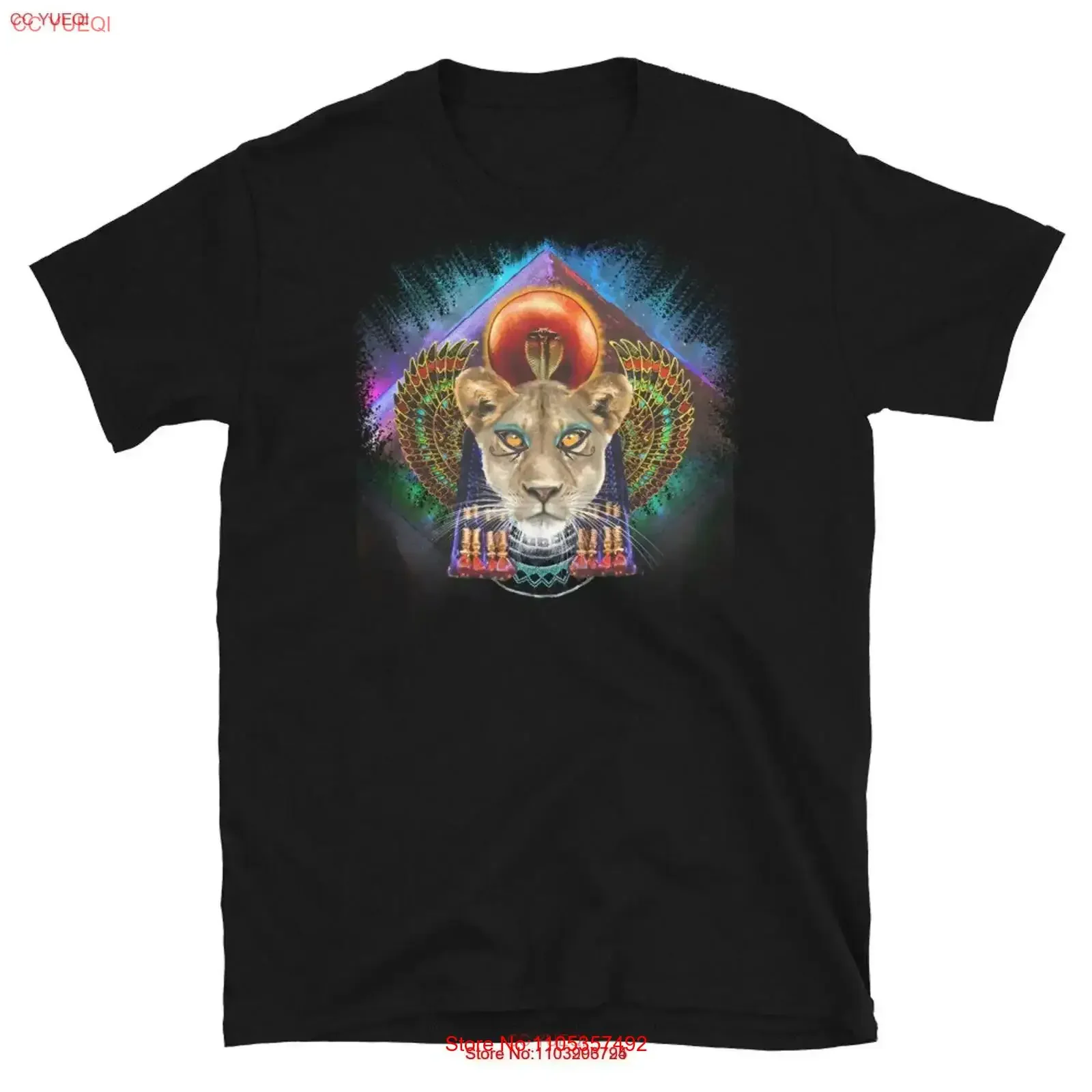 Sekhmet Egyptian Lioness Goddess of Healing T Shirt vintage Washed Stylish homme graphic fashion Stretched Breathable Slightly